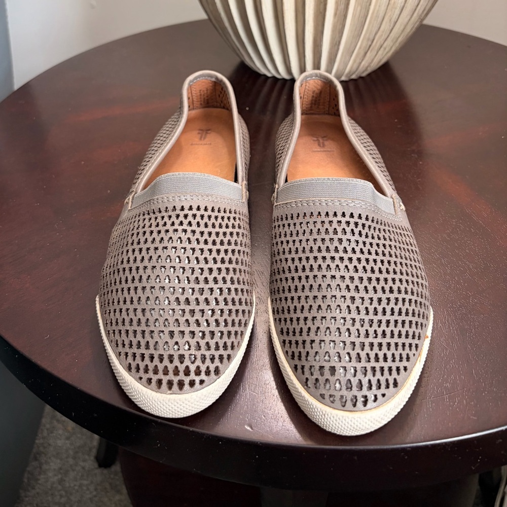 Frye Women's Taupe Perforated Loafers